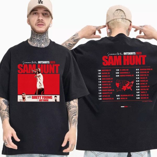 Sam Hunt Summer On The Outskirts 2023 Tour Shirt, Sam Hunt Fan Shirt, Sam Hunt 2023 Tour Shirt, Sam Hunt 2023 Concert Shirt