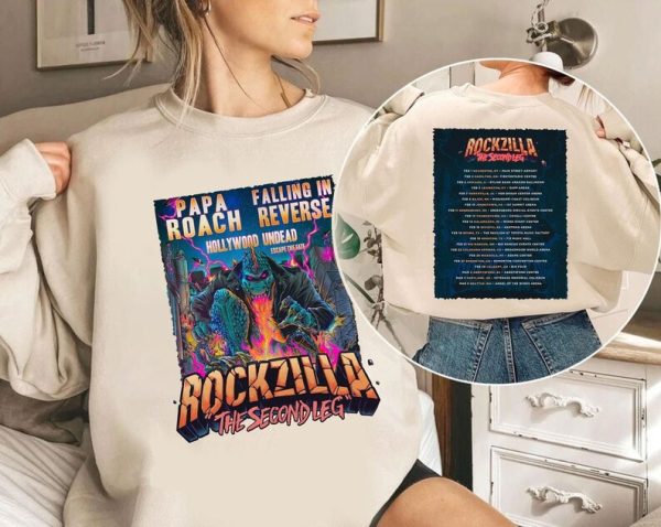 Rockzilla The Second Leg Tour 2023 Shirt, Rockzilla Tshirt, Rockzilla Tour Sweatshirt, Rockzilla Merch Comfort Colors Shirt Trending T-Shirt