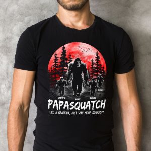 Papasquatch Like A Grandpa Just Way More Squatchy Shirt, Papasquatch Sasquatch T-shirt, Funny Papa Shirt, Fathers Day Shirt For Dad