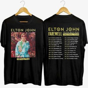 Elton John Goodbye Yellow Brick Road 2023 World Tour Double Side Trending Unisex T-Shirt, 2023 Music World Tour T-Shirt, Music T-Shirt