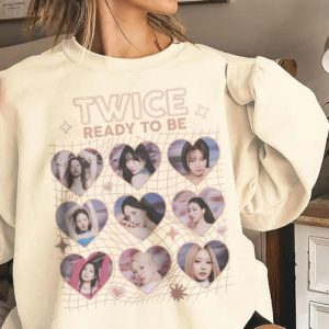 Twice Kpop, Ready To be Shirt, Vintage Gift Fan Kpop Inspired Clothing Graphic Sweatshirts T-Shirt Hoodie