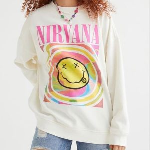 Nirvana Smiley Face Sweatshirt, Nirvana Smiley Face Crewneck, Nirvana Shirt