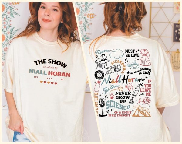 Niall Horan 2 Side Tshirt, The Show Album Track List 2 Sides Sweatshirt, Niall Horan The Show 2023 Shirt, Niall Horan Music Tour Shirt