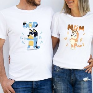 Bluey Family T-shirt, Family Matching Shirt, Bluey Mom Shirt, Bluey Dad Shirt, Bluey Mum Shirt, Bandit Chili Bingo Tee