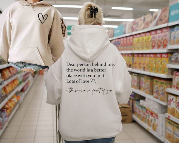 Dear Person Behind Me Hoodie, Aesthetic Oversized Sweatshirt, Person Behind Me Sweatshirt, Aesthetic Be Kind Sweatshirt