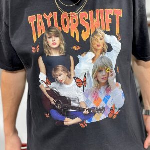 TAYLOR Homage Merch SWIFTIE Butterfly T-Shirt Retro Bootleg Rap Tee