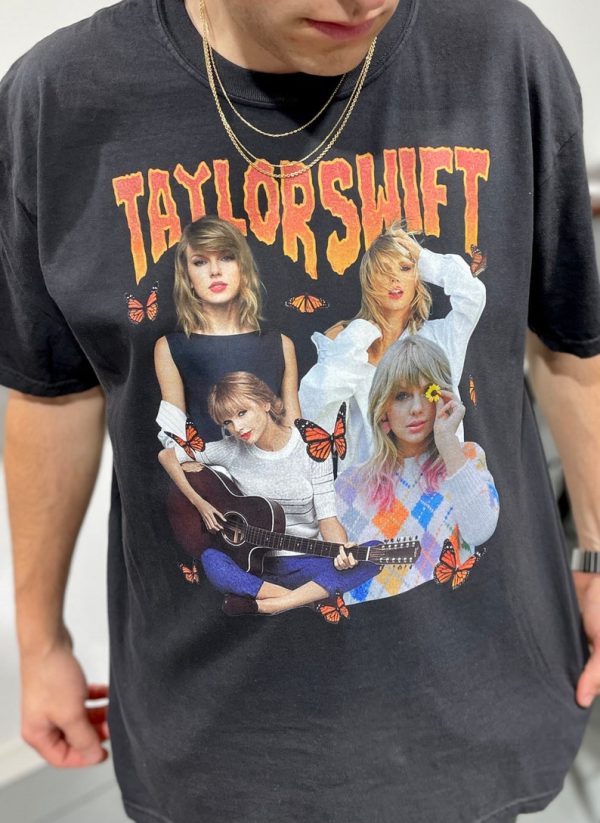 TAYLOR Homage Merch SWIFTIE Butterfly T-Shirt Retro Bootleg Rap Tee