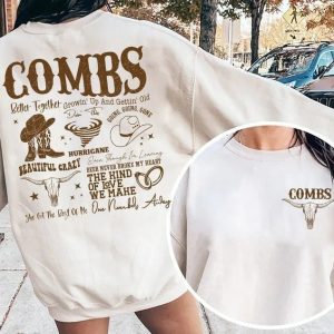 Luke Combs Vintage Sweatshirt, Luke Combs Concert Shirt, Combs Tracklist Shirt, Nashville, Music City, Wild West, Cowboy Country music Shirt