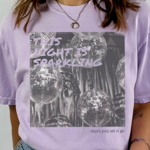 Eras Tour Taylor Swiftie Merch Tshirt |This Night is Sparkling Mirror Balls T-Shirt |Comfort Colors Tee