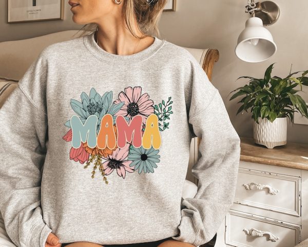 Floral Mama Sweatshirt, Mother’s Day Sweatshirt, Daisy Sweatshirt, Motherhood Sweatshirt, Best Mom Sweatshirt