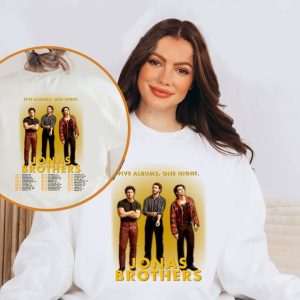 Jonas Brothers Five Albums One Night The Tour 2023 HoodieHoodie, Jonas Brothers 2023 Tour Hoodie, Jonas Brothers Fan, Jonas Brothers Band Fan Hoodie