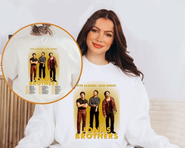 Jonas Brothers Five Albums One Night The Tour 2023 HoodieHoodie, Jonas Brothers 2023 Tour Hoodie, Jonas Brothers Fan, Jonas Brothers Band Fan Hoodie