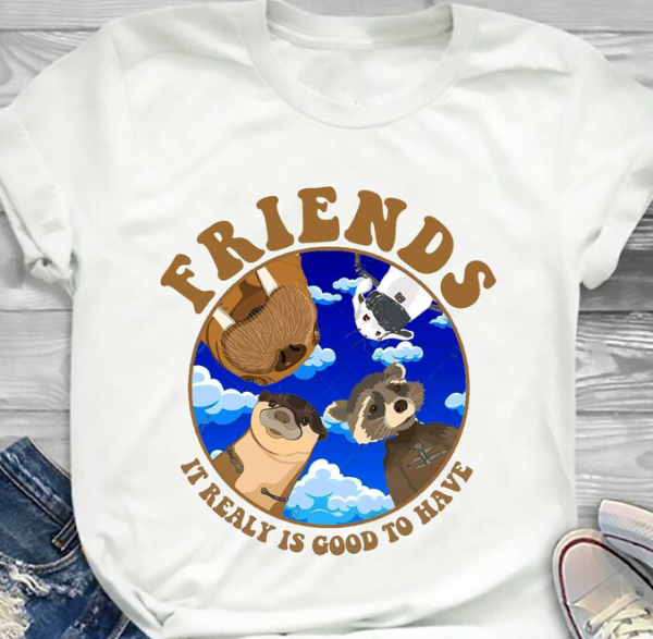 Lylla Rocket Floor Teefs Shirt, It Really Is Good To Have Friends, Guardians of The Galaxy Vol.3 Shirt, Rocket and Friends Shirt