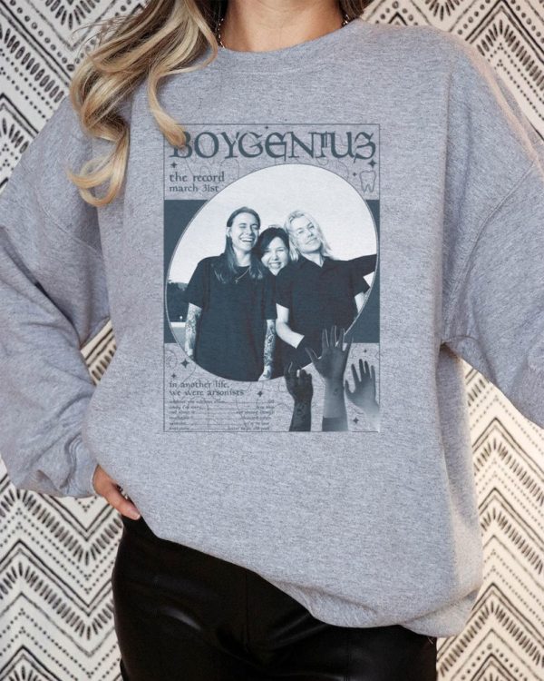 Boygenius The Record Merch Sweatshirt Hoodie Indie Rock Music Tour 2023,The Record Boygenius hoodie, Boygenius ReSET Tour 2023 hoodie