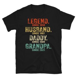 Legend Husband Daddy Papa Customized Tshirt, Personnalized Legend Husband Dad Grandpa Shirt, Personalized Gifts for Grandpa