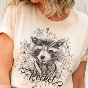 Floral Rocket Inspired Guardians Of The Galaxy, Rocket Png,Vintage Floral and Rocket Png,Rocket Raccoon Png,Marvels Shirt,Rocket Shirt