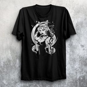 Black Lady Sailor Moon Goth Shirt