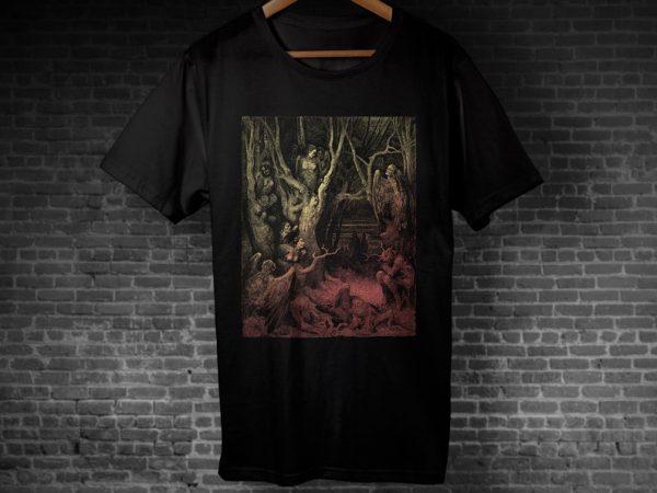 Witch Wood | Occult Shirt | Witchy Line Art | Grunge | Witchy T Shirt | Goth Shirt | Spiritual Shirt | Black Metal T Shirt | Dark Art Tee