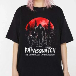 Papasquatch Shirt, The Man The Myth The Squatchologist Personalized Shirt, Custom Fathers Day Shirt For Dad, Papasquatch T-Shirt