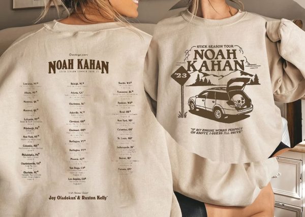 Sticky Season tour 2023 shirt, Noah Kahan double side print T-shirts, Noah Kahan shirt, Tour Shirt, Gift For Him, Gift For Her.