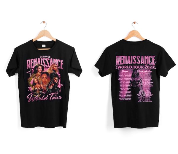 Beyonce Renaissance Two Sides Shirt, Beyonce Renaissance Tour 2023 T-Shirt, Renaissance Tour 2023 T Shirt, Music World Tour 2023 T-Shirt