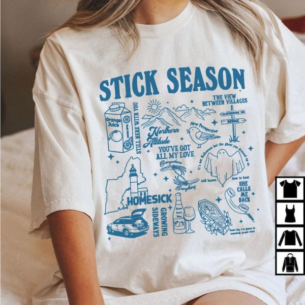 Stick Season Tour 2023 Shirt, Noah Kahan Folk Pop Music Shirt, Noah Kahan Tour 2023, Stick Season Merch, 90s Shirt, Gift for Her