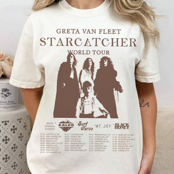 Starcatcher World Tour 2023 Tshirt, Vintage Greta New Album Tour Shirt