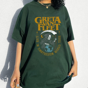 Greta Van Fleet Shirt Floral Retro Greta Van Fleet Vintage Dream In Gold Tour 2023 Greta Van Fleet Shirt Music Shirt Concert Shirt