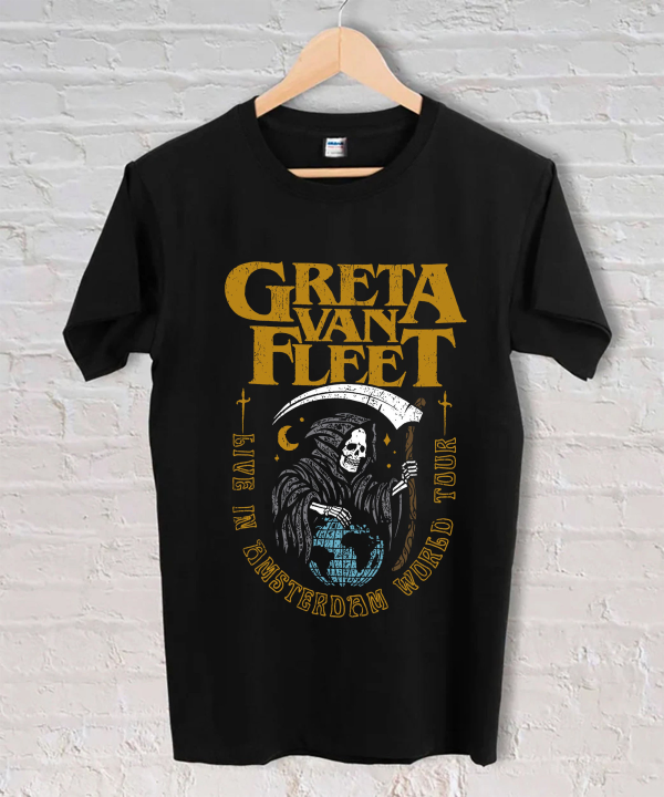 Greta Van Fleet Shirt Floral Retro Greta Van Fleet Vintage Dream In Gold Tour 2023 Greta Van Fleet Shirt Music Shirt Concert Shirt