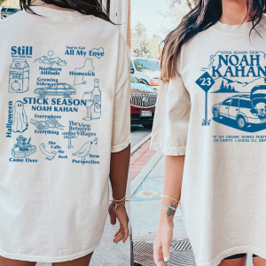 Noah Kahan Stick Season 2023 Tour Shirt, Noah Kahan Folk Pop Music Shirt, Noah Kahan Tour 2023 Illustrated Album, Stick Season Shirt