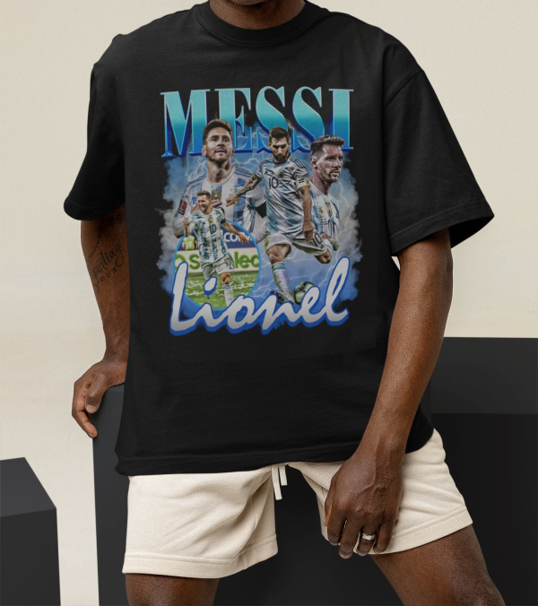 Lionel Messi Shirt, Football Soccer shirt, Classic 90s Graphic Tee, Unisex, Vintage Bootleg, Gift, Retro