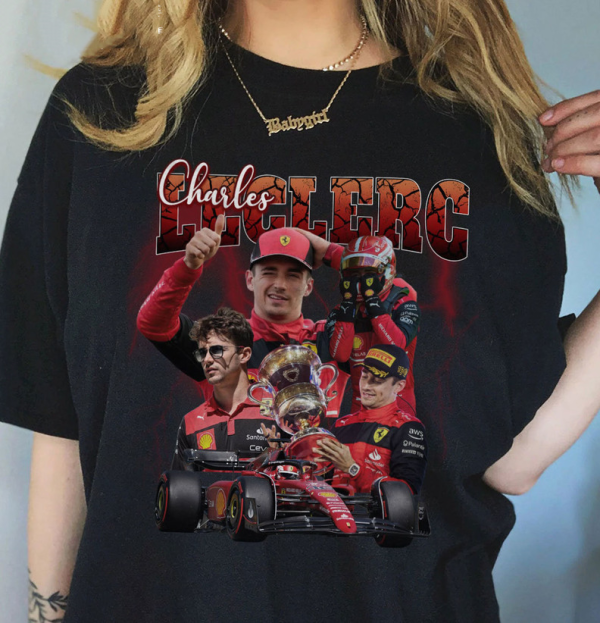 Charles Leclerc Vintage Shirt, Ferrari Trending Unisex Hoodie Crewneck