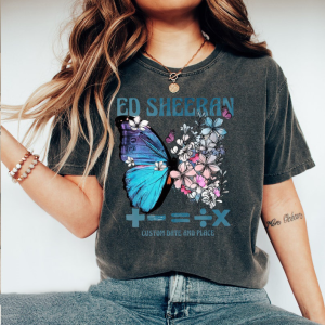 Ed Tour Butterfly  Shirt, Butterfly Equals Tour Shirt, Custom Mathematics Tour Shirt, Country Music Shirt, Sheerious Gift