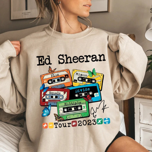 Ed Sheeran Shirt, Retro Ed Sheeran Cassettes Shirt, Ed Sheeran 2023 World Tour, 2023 Mathematics America Tour Shirt, Tour 2023 Bad Habit