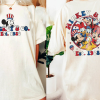 Disney 4th Of July Shirt , Retro Mickey And Friends Checkered Sweater Short Sleeve