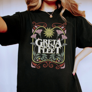 Greta Van Fleet Shirt Floral Retro Greta Van Fleet Vintage Dream In Gold Tour 2023 Greta Van Fleet Shirt Music Shirt Concert Shirt