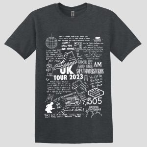 Arctic Music Lyrics Fan Art | Monkey Band T-Shirt | UK Tour 2023 on Back | AM T Shirt | Concert tea