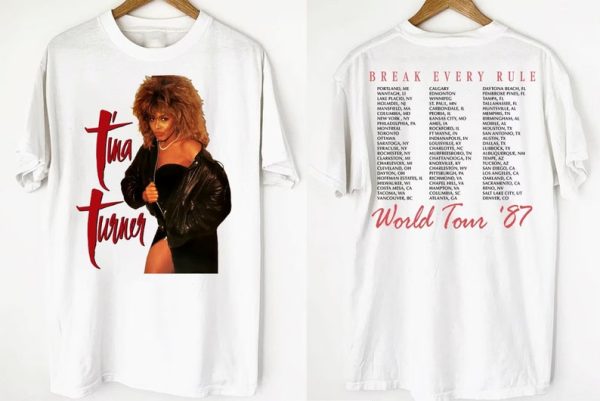 Tina Turner Break Every Rule World Tour ’87 T-Shirt, Tina Turner Tour 1987 Shirt, Rock music Tour Shirt, Break Every Rule Concert Shirt