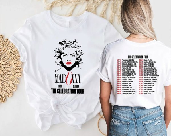 Madonna The Celebration Tour 2023 Shirt, Madonna Shirts, The Celebration Tour Tees, Trending Shirt, Concert Tee, 2023 Music Tour Shirt