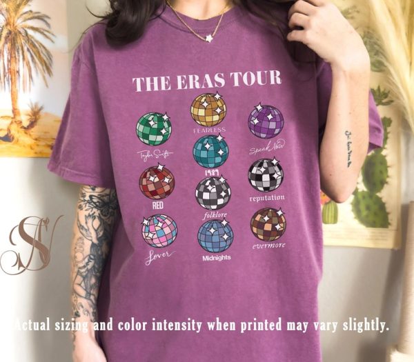 Disco Ball The Eras Tour Tshirts, Disco Ball Shirt, Taylor Eras Tour 2023 Shirt, Swiftie Fan Shirt