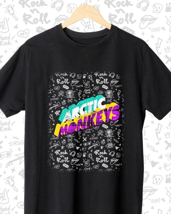 Arctic Monkey Graffiti T-shirt, Indie Rock Shirt, Graphic Tee, Vintage Shirt, Aesthetic Arctic Monkey Shirt, Band Tshirt