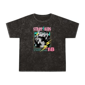 Stray Kids Vintage Style Unisex Mineral Wash T-Shirt