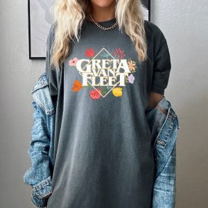 Greta Van Fleet Shirt, Greta Van Fleet Merch, Greta Van Fleet Tshirt, Retro Greta Van Fleet Shirt, Dream In Gold Tour 2023 Tshirt