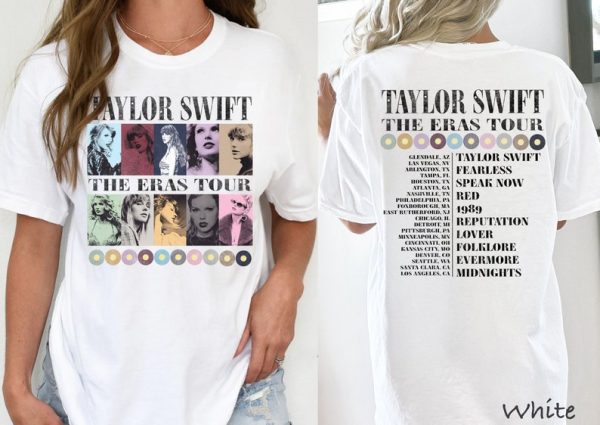 The Eras Tour T-shirt with Tour Dates | Taylor Swift Concert Merch | Swiftie Gift | Vintage Style Tee |Unisex Garment-Dyed