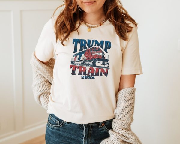 Trump Train 2024 Shirt, Trump 4th of July Shirt, Trump Republican T-shirt, 4th Of July Shirt, Great America Funny 4th of July Trump Tee, USA