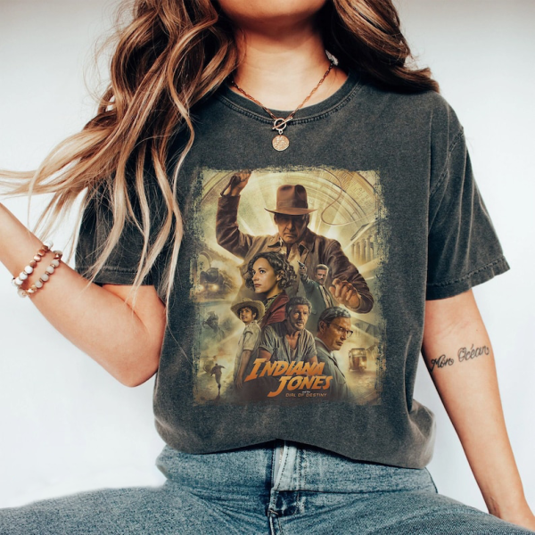 Comfort Colors Retro Indiana Jones and the Dial of Destiny 2023 Shirt, Indiana Jones Shirt, Disney Jones Shirt, Disney Vintage Style Shirt