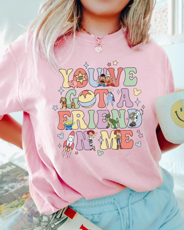 Retro Disney Toy Story You’ve Got A Friend In Me Shirt, Vintage Character Group Matching, Disney Family Vacation Shirt, Disney Trip Shirt