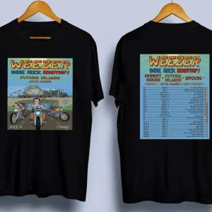 Weezer 2023 North American Tour T-Shirt, Weezer 2023 Tour Shirt, Weezer Rock Band Guitar Tee, Album Concert Tour Cover Vintage Style Tee