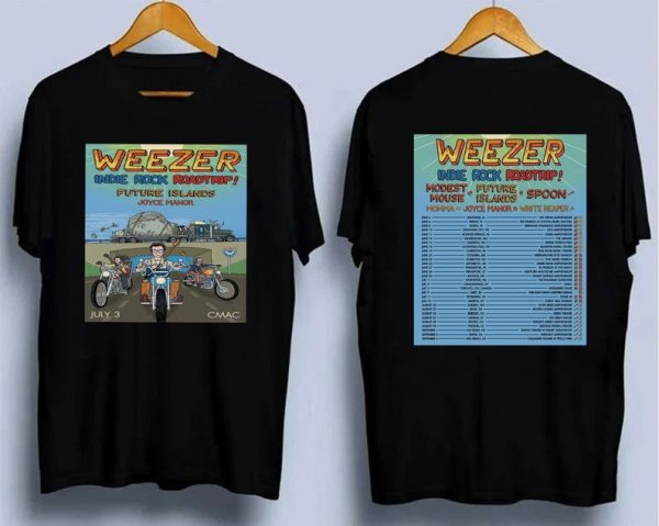 Weezer 2023 North American Tour T-Shirt, Weezer 2023 Tour Shirt, Weezer Rock Band Guitar Tee, Album Concert Tour Cover Vintage Style Tee