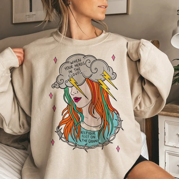 Hayley Art Graphic T-Shirt, Williams Tee, Rain Cloud,Head In The Cloud Shirt, Music band 2023 Tour Tee